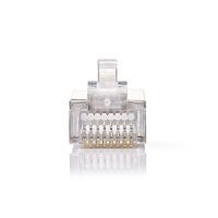 Nedis RJ45-Stecker / Stecker / Stranded STP CAT5 / Gerade / Vergoldet / 10 Stück / PVC / Transparent / Box