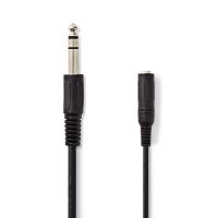 Nedis Stereo-Audiokabel / 6.35 mm Stecker / 6.35 mm Buchse / Vernickelt / 5.00 m / Rund / Label