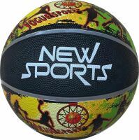 New Sports NSP Basketball schwarz/bunt,Gr.7,unaufg. (73202388)