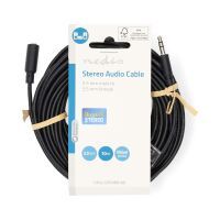 Nedis Stereo-Audiokabel / 3.5 mm Stecker / 3.5 mm Buchse / Vernickelt / 10.0 m / Rund / Schwarz / Label