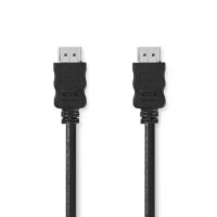 Nedis High Speed ​​HDMI ™ Kabel mit Ethernet / HDMI™ Stecker / HDMI™ Stecker / 4K@30Hz / ARC / 10.2 Gbps / 15.0 m / Rund / PVC / Schwarz / Label