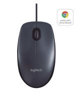 Logitech B100 Optical USB Mouse - Ambidextrous - Optical - USB Type-A - 800 DPI - Black