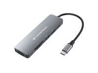 Conceptronic DONN11G 6-in-1 USB-C Adapter Datenverteiler/Umschalter