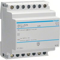 Hager SICHERHEITSTRAFO 2,08A/1,04A (ST 312   230V/12/24V)