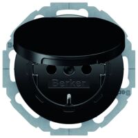 Berker 47442045 - Type F - Black - Thermoplastic - IP20 - 250 V - 16 A