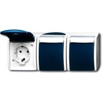 BUSCH JAEGER 2084-0-0704 - CEE 7/3 - 2P+E - Blue,White - IP44 - 250 V - 16 A