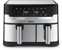 Tefal Heißluftfritteuse EY905D Dual Easy Fry & Grill edelstahl