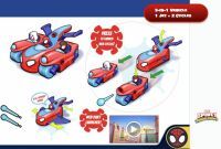 Jazwares GmbH Spidey 3-in-1 Fahrzeug Jet + 2 Motorräder