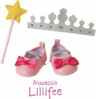 Heless Puppen-Accessoires-Set ''Prinzessin Lillifee'', 3-teilig : Ballerinas, Glitzerkrone und Zaube