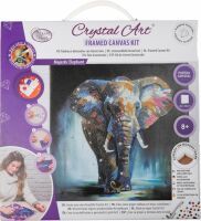 Craft Buddy Ltd. Crystal Art Leinwandbild Majestic Elephant 30x30 cm