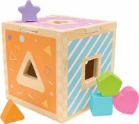 SpielMaus Holz Steckbox, Silikon, 6 Teile