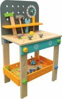 VEDES Großhandel GmbH - Ware SpielMaus Holz Werkbank 40x26,5x65 cm, 44 Teile