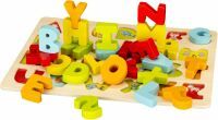 SpielMaus Holz Alphabet Puzzle-Spiel, 26-teilig