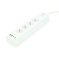 Nedis SmartLife Power Strip / Wi-Fi / Hybrid (CEE 7/7) / USB A / USB-C™ / 16 A / 3680 W / 2.00 m / 0 - 55 °C / Android™ / IOS / Weiss