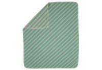 FUSSENEGGER Babydecke Diagonalstreifen verde mare 70/90cm