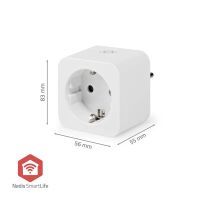 Nedis SmartLife Smart Stecker / Zigbee 3.0 / IP21 / Leistungsmesser / 3680 W / Hybrid (CEE 7/7) / 0 - 55 °C / Android™ / IOS / Weiss / 1 Stück