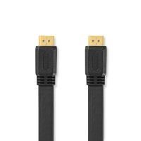 Nedis High Speed ​​HDMI ™ Kabel mit Ethernet / HDMI™ Stecker / HDMI™ Stecker / 4K@30Hz / 10.2 Gbps / 2.00 m / Flach / PVC / Schwarz / Label