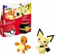 Mattel MEGA Pokémon POKÉ BALL COLL. (COLL. OF 3) - CHARMANDER AND PICHU (OS)