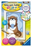 Ravensburger CreArt 20291 - Fröhlicher Otter - Malen nach Zahlen für Kinder ab 7 Jahre