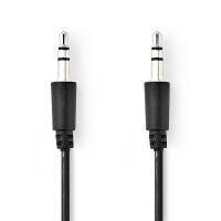 Nedis Stereo-Audiokabel / 3.5 mm Stecker / 3.5 mm Stecker / Vernickelt / 1.00 m / Rund / Schwarz / Label