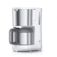 BRAUN Kaffeeautomat KF 1505 WH PurShine 9 Tassen Thermo weiß