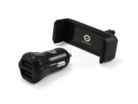 CONCEPTRONIC KFZ-Ladegerät 2Port  10W,2xUSB-A +Halter     sw (CUSBCAR2AKIT)