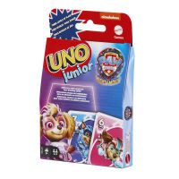 Mattel GmbH UNO Junior Paw Patrol: The Mighty Movie Kartenspiel für Kinder für Familienabende, mit 3