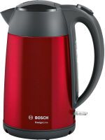 Bosch TWK3P424 - 1.7 L - 2400 W - Gray - Red - Stainless steel - Water level indicator - Overheat protection