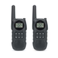 Nedis Walkie-Talkie-Set / 2 Hörer / Bis zu 10 km / Frequenzkanäle: 8 / PTT / VOX / Bis zu 3 Hours / Kopfhörerausgang / Schwarz