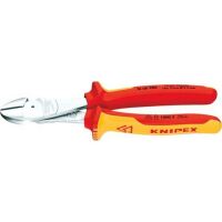 KNIPEX 74 06 180 - Diagonal-cutting pliers - Chromium-vanadium steel - Plastic - Red/Orange - 18 cm - 280 g