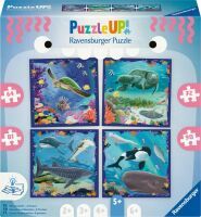 Puzzle UP! Meerestiere von Ravensburger, 12004004 - 4 Puzzles mit 64, 72, 81, 90 Teilen zum Kombinie