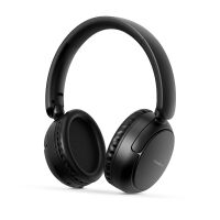 Nedis Drahtlose Over-Ear-Kopfhörer / max. Batteriespielzeit: 12 Std / Eingebautes Mikro / Drücken Sie Strg / Stimmkontrolle / Lautstärke-Regler / Schwarz