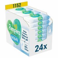 Pampers Harmonie Aqua Feuchttücher 24 Packungen = 1152 Feuchttücher 