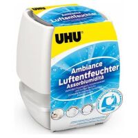 UHU Luftentfeuchter Ambiance, Bekämpft Feuchtigkeit und Schimmel in Wohnräumen von bis zu 10 m³, 100 g, weiß