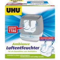 UHU Luftentfeuchter Ambiance, Bekämpft Feuchtigkeit und Schimmel in Wohnräumen, 450 g, anthrazit