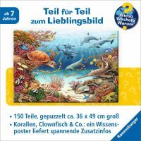 Ravensburger 13411 Puzzle Wieso? Weshalb? Warum? Meerestiere am Korallenriff  150 Teile XXL