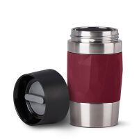 EMSA Isolierbecher TRAVEL MUG COMPACT 0.3 Liter weinrot 100% dicht doppelwandige