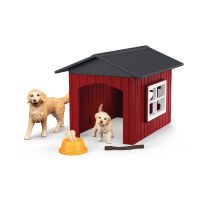 schleich® FARM WORLD 42722 Hundehütte mit Goldenretrievern