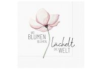 LA VIDA Lunch-"Serviette für Dich - Wo Blumen blühen, lächelt die Welt" 20er Pack - 6 Stück