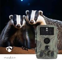 Nedis Wildlife Kamera / 4K@10fps / 50 MPixel / 5 MPixel CMOS / IP65 / Schwarz No-Glow IR / Nachtsicht / Blickwinkel: 60 ° / Bewegungssensor / Erfassungswinkel: 130 ° / Erfassungsbereich: 20 m / Monitorgröße: 2.4 " / LCD Screen / Braun / Grün