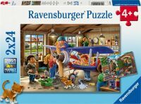 Ravensburger Kinderpuzzle - 12004044 Eisenbahn- und Flugzeugservice - Puzzle für Kinder ab 4 Jahren,