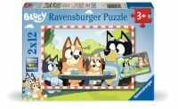 Ravensburger Kinderpuzzle - 12004111 Bluey - Puzzle für Kinder ab 3 Jahren, mit 2x12 Teilen