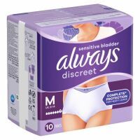 Multipack 2x Always Discreet Inkontinenz-Höschen Für Frauen, M, 10 Stück 