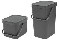 Brabantia Sort & Go Behälter 12l Dark Grey Papierkörbe & Mülleimer