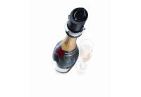 VacuVin Vacu Vin Champagne Saver - Black - Silver