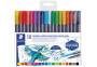 STAEDTLER 3001 - Fine/Extra Bold - 18 colours - Multicolor - Bullet tip & Brush tip - 0.5 mm - 6 mm