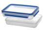 EMSA CLIP & CLOSE - Box - Rectangular - 0.6 L - Blue - Transparent - Polypropylene (PP) - Thermoplastic elastomer (TPE) - Germany