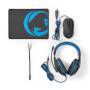 Nedis Gaming Combo Kit / 3 in 1 / Headset, Maus und Mauspad / Blau / Schwarz