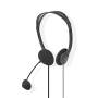 Nedis PC-Headset / Auf Ohr / Stereo / 2x 3.5 mm / Klappbarer Mikrofon / Schwarz