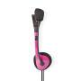 Nedis PC-Headset / Auf Ohr / Stereo / 2x 3.5 mm / Klappbarer Mikrofon / Pink